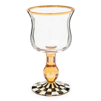 Courtly Check Wine Glass mackenzie-childs Panama 0