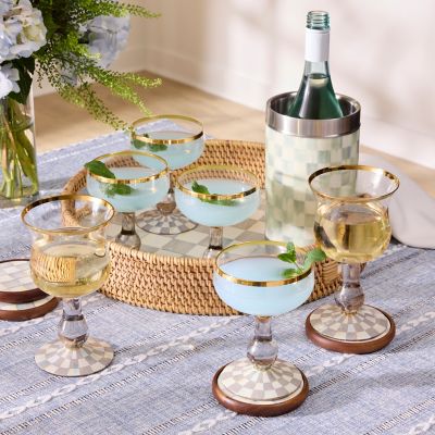 Sterling Check Wine Glass Image 4