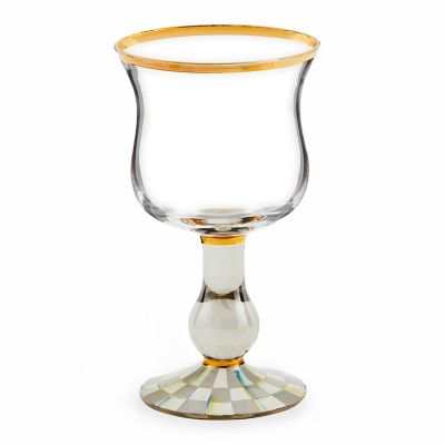 Sterling Check Wine Glass mackenzie-childs Panama 0