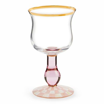 Rosy Check Wine Glass mackenzie-childs Panama 0