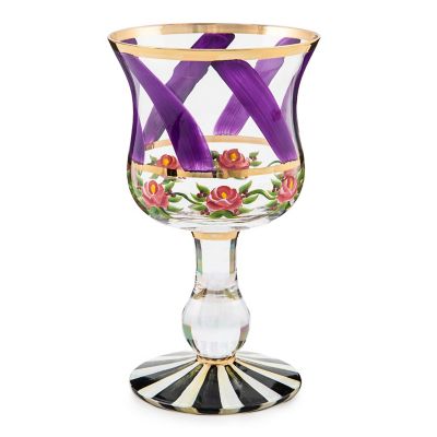 Maypole Lavender Wine Glass mackenzie-childs Panama 0