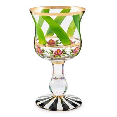 Maypole Leaf Wine Glass mackenzie-childs Panama 0