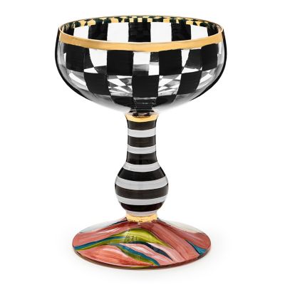 Carnival Black Coupe Glass mackenzie-childs Panama 0