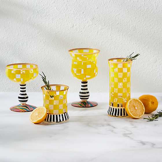 Carnival Coupe Glass - Yellow image three