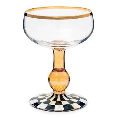 Courtly Check Coupe Glass mackenzie-childs Panama 0