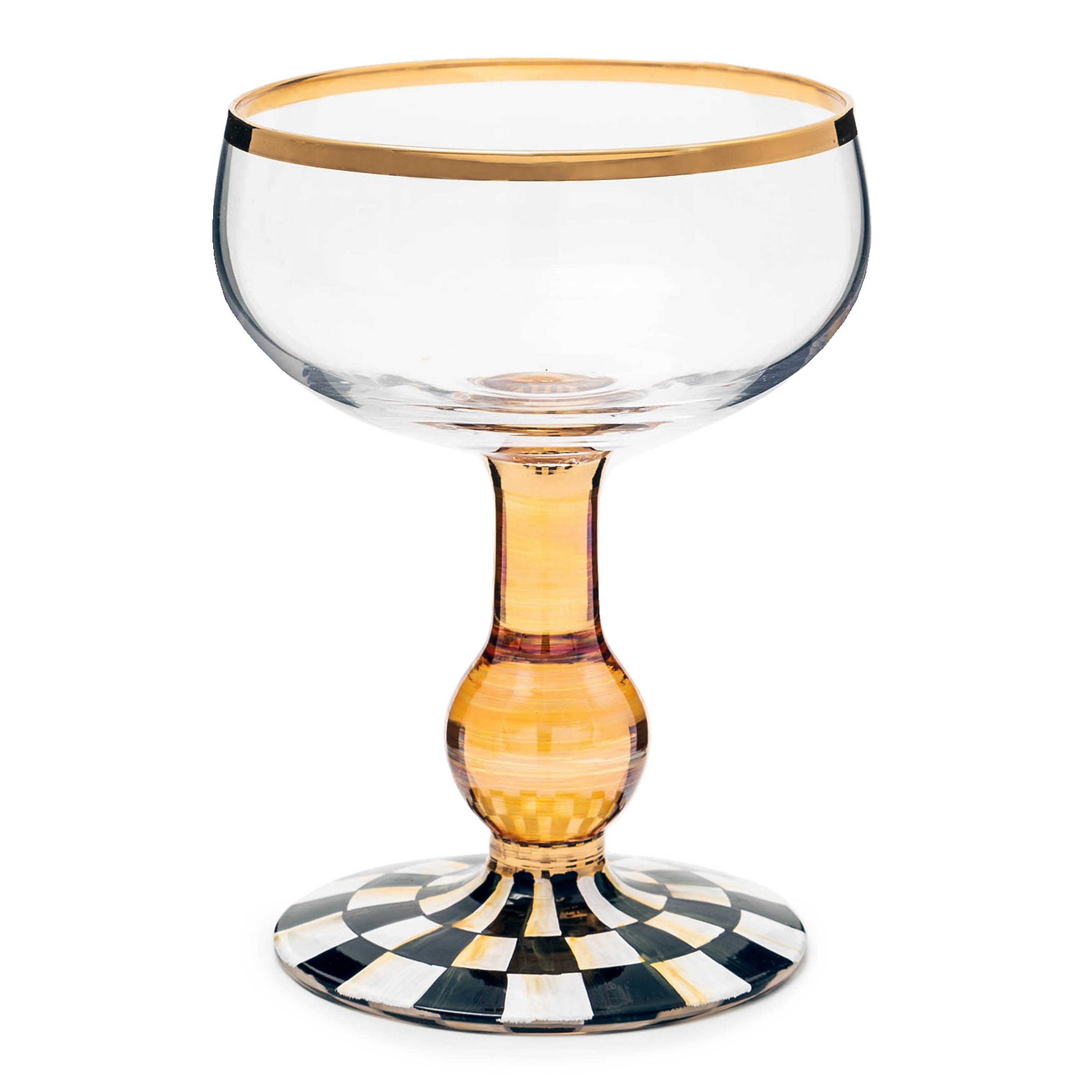 Courtly Check Coupe Glass mackenzie-childs Panama 0