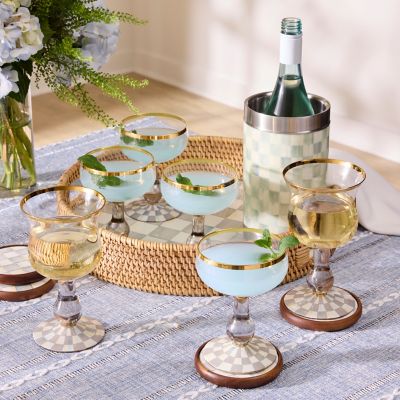 Sterling Check Coupe Glass Image 4