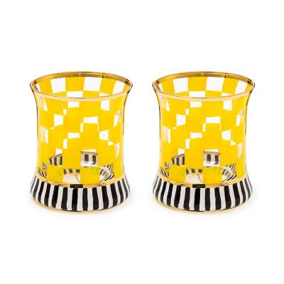 Carnival Yellow Tumbler Glass, Set of 2