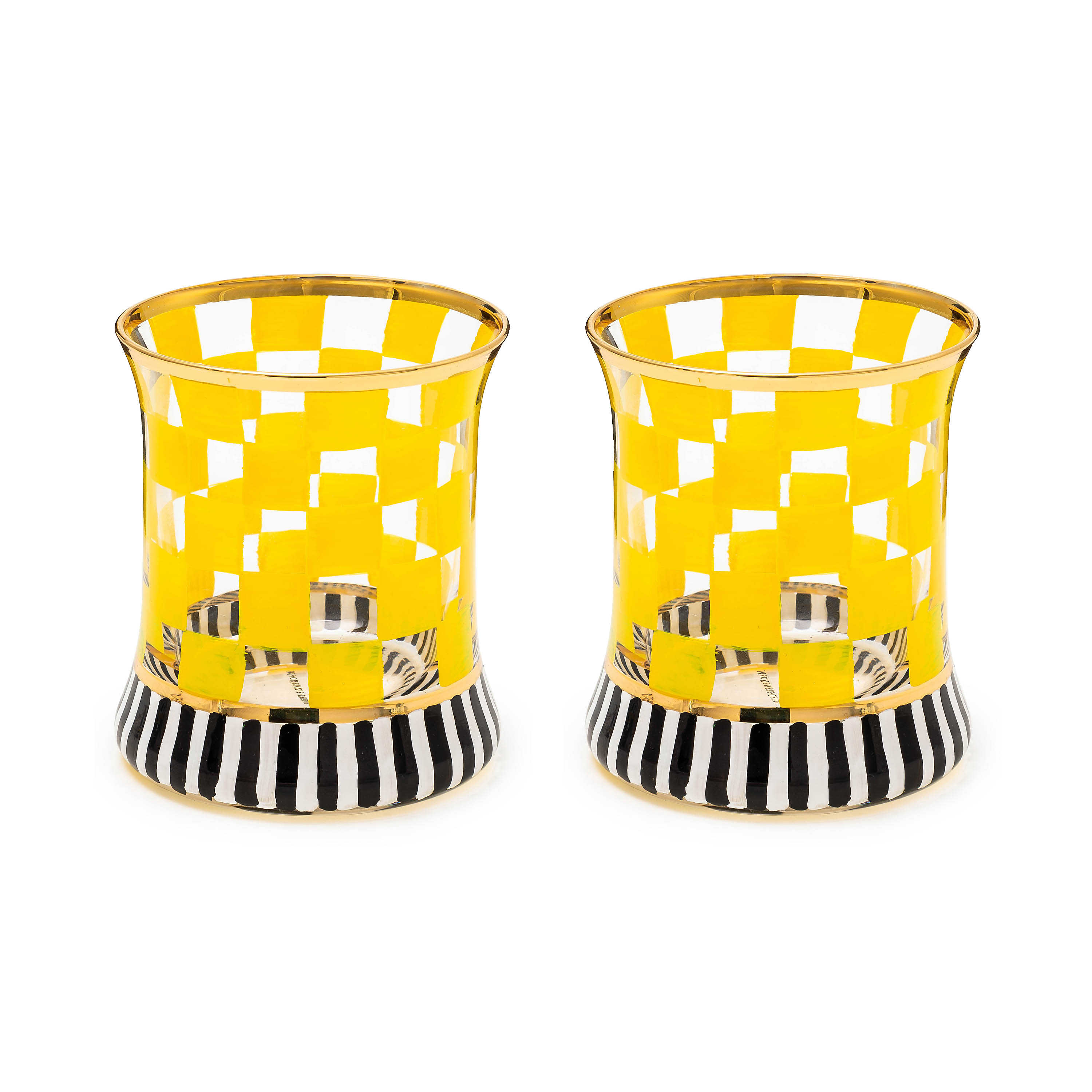 Carnival Yellow Tumbler Glass, Set of 2 mackenzie-childs Panama 0