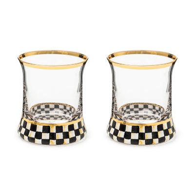 Courtly Check Tumbler Glass, Set of 2
