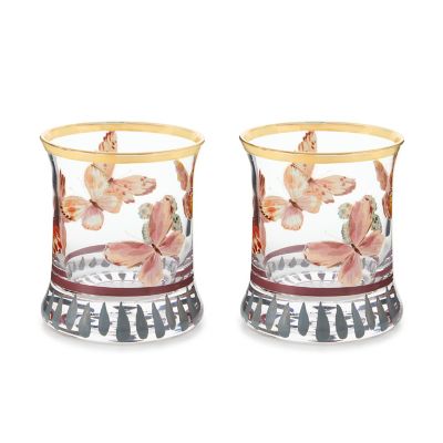 Butterfly Hill Tumbler Glass, Set of 2 mackenzie-childs Panama 0
