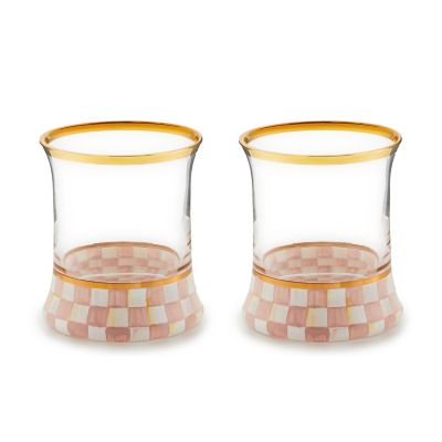 Rosy Check Tumbler Glass - Set of 2 image two