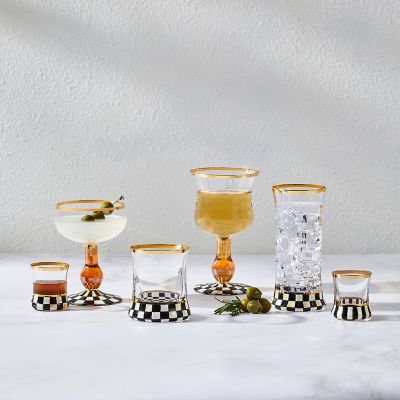 MacKenzie-Childs  Courtly Check Highball Glass, Set of 2