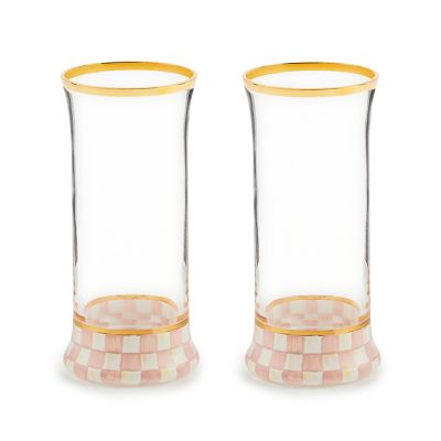 Rosy Check Highball Glass, Set of 2