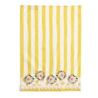 MacKenzie-Childs Yellow Argyle Dish Towels- Set of 3