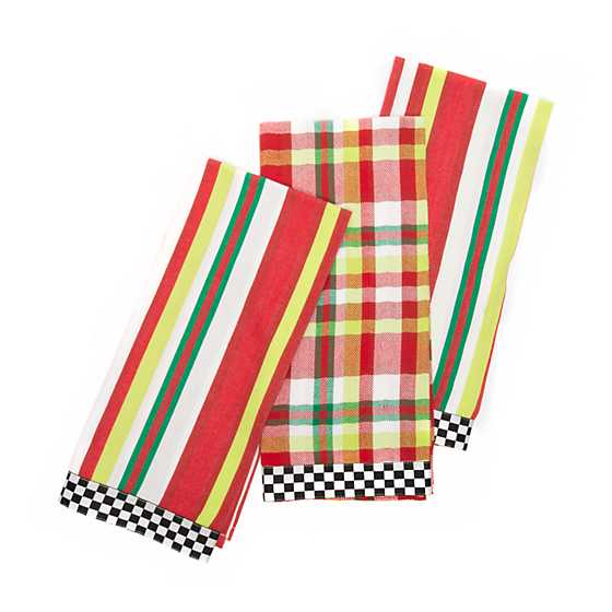 Jolly Woven Dish Towels - Set of 3 image two