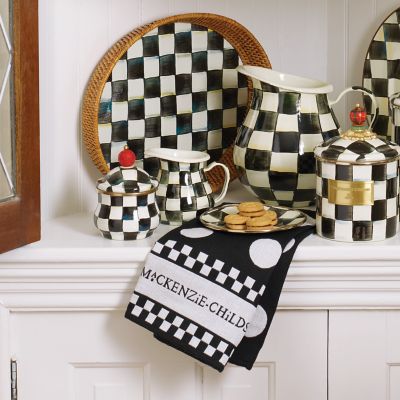 MacKenzie-Childs Black & White Zig Zag Dish Towels - Set of 3