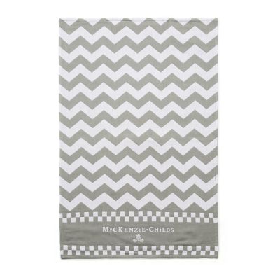 MacKenzie-Childs Blue & White Zig Zag Dish Towels - Set of 3