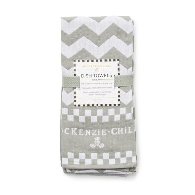 Sterling Zig Zag Dish Towels, Set of 3 mackenzie-childs Panama 0