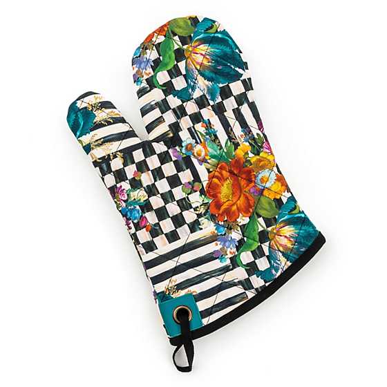 Courtly Flower Market Oven Mitt image two