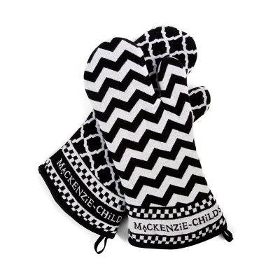 Long Black Oven Mitt