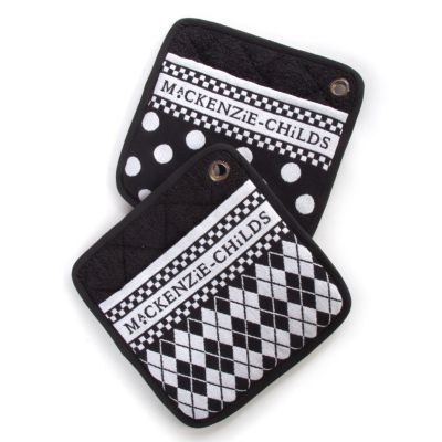 Black & White Dot Potholders - Set of 2 mackenzie-childs Panama 0