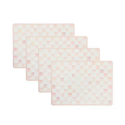 Rosy Check Cork Back Placemats, Set of 4 mackenzie-childs Panama 0