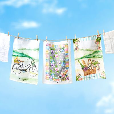 Bicycle Black Tea Towel - Dish Cloth 60x65cm - Dishcloth Towels