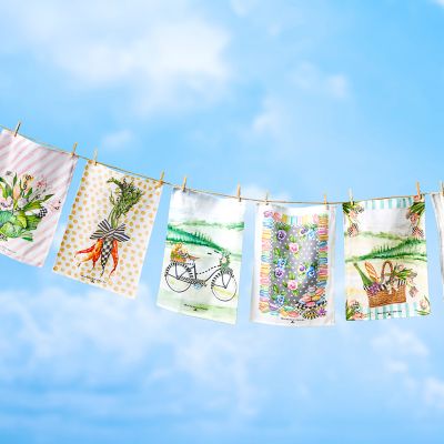 Bicycle Black Tea Towel - Dish Cloth 60x65cm - Dishcloth Towels