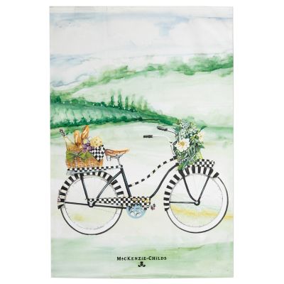 Bicycle Black Tea Towel - Dish Cloth 60x65cm - Dishcloth Towels