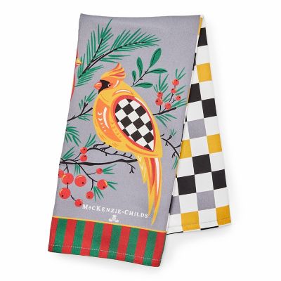 Holiday Cardinal Dish Towel mackenzie-childs Panama 0