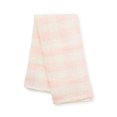 Pink Check Linen Dish Towel mackenzie-childs Panama 0