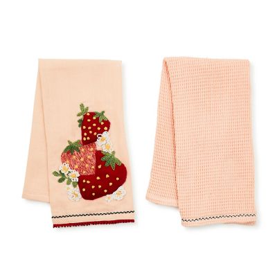 Strawberry Embroidered Dish Towels, Set of 2 mackenzie-childs Panama 0