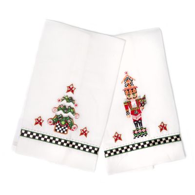 Nutcracker & Tree Guest Towels, Set of 2 mackenzie-childs Panama 0