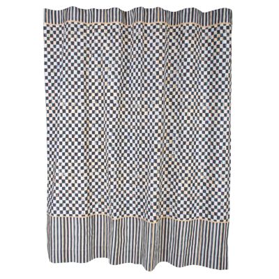 Courtly Check Shower Curtain mackenzie-childs Panama 0