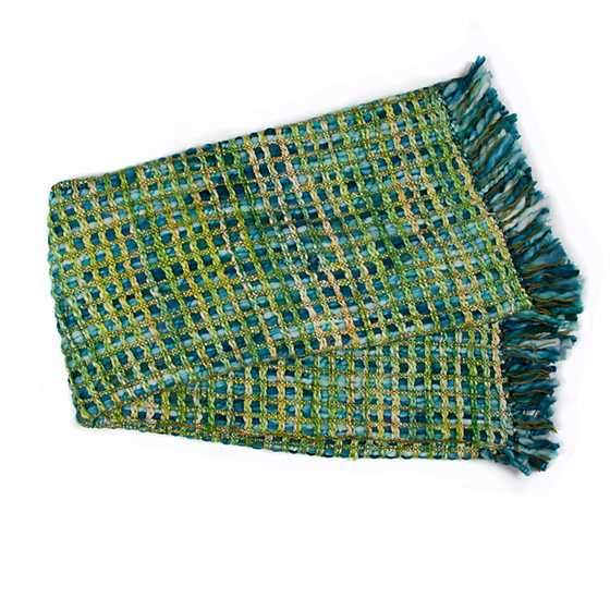 Basket Weave Throw - Peacock image two