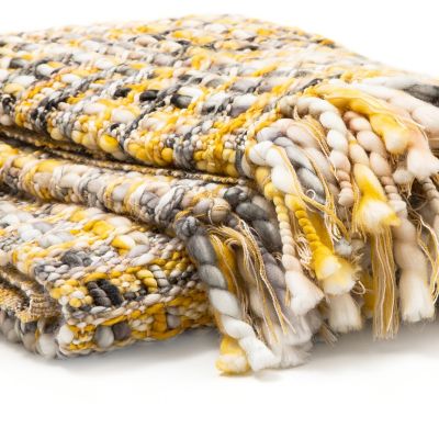 Grey and mustard discount blanket