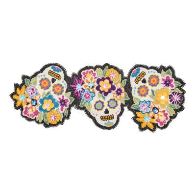 Day of the Dead Beaded Table Runner mackenzie-childs Panama 0