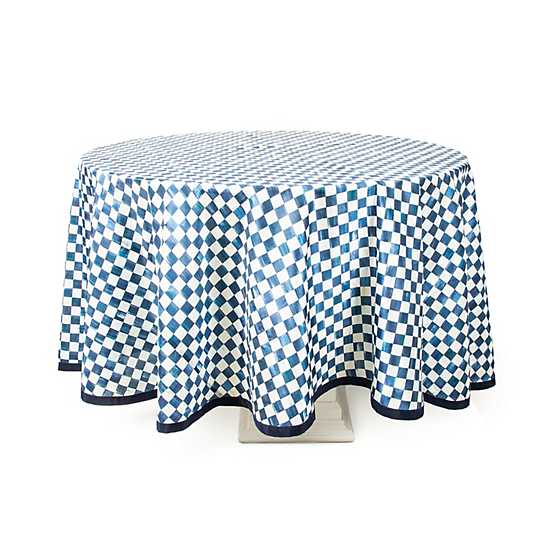 90" Round Royal Check Tablecloth image two