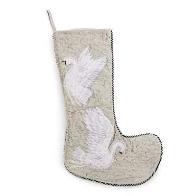 Holiday Swan Velvet Stocking mackenzie-childs Panama 0