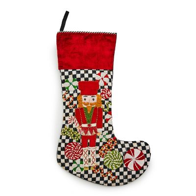 Courtly Check Holiday Nutcracker Stocking mackenzie-childs Panama 0