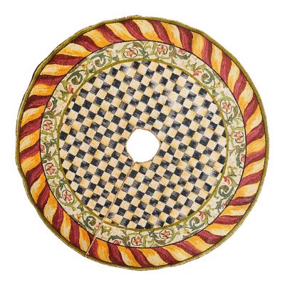 Courtly Check Red & Gold Tree Skirt mackenzie-childs Panama 0