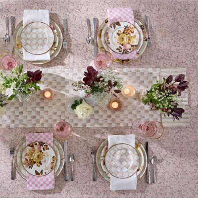 Mocha Check Table Runner Image 5