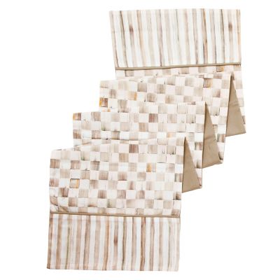 Mocha Check Table Runner mackenzie-childs Panama 0