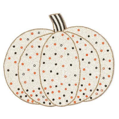 Pumpkin Palooza Beaded Placemat mackenzie-childs Panama 0