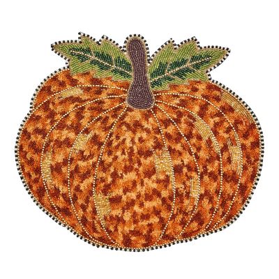 Pumpkin Beaded Placemat mackenzie-childs Panama 0