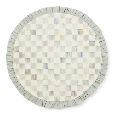 Sterling Check Round Placemat mackenzie-childs Panama 0