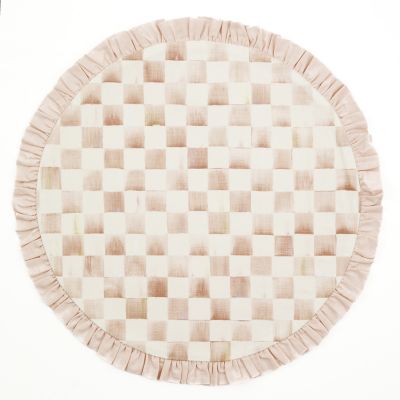 Mocha Check Round Placemat mackenzie-childs Panama 0