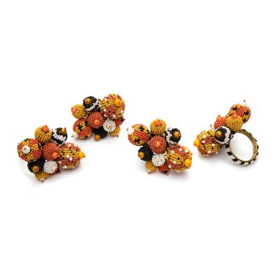 Polka Pumpkin Napkin Rings - Set of 4 mackenzie-childs Panama 0