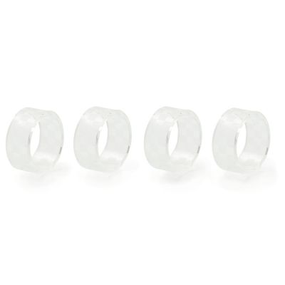 Clear Check Napkin Rings, Set of 4 mackenzie-childs Panama 0